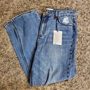 Womens Distressed Blue Jeans by Evidnt - 26in Waist - 24" Inseam - New with Tags
